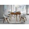 Armen Living Arcadia and Talulah 48" Round Gray and Walnut Wood 5 Piece Dining Set SETARDI5TAGRWA48 - alternate 6